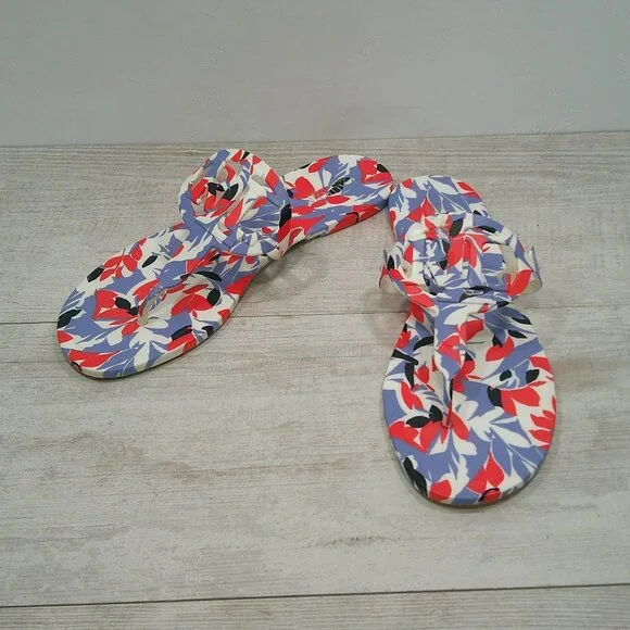 Lauren by Ralph Lauren Women's Audrie Botanical Jelly Flat Sandals Size 11 B - Picture 1 of 9